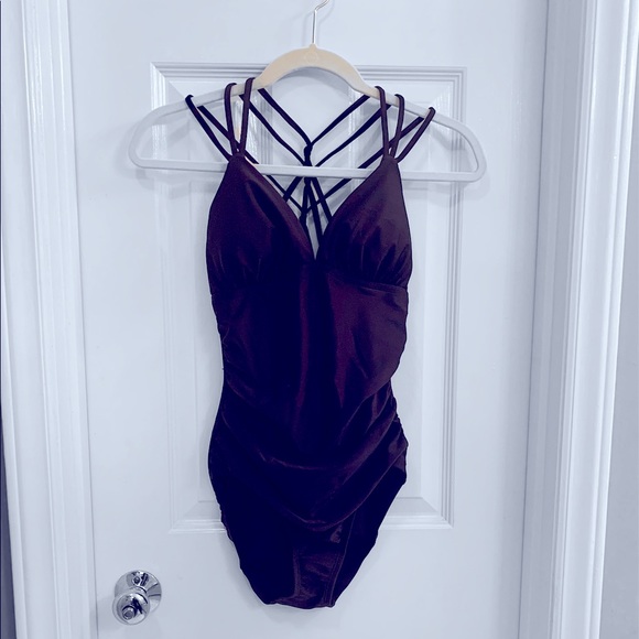 Merona Other - 🆕 NWT Last One - Merona Strappy Black Slimming Swimsuit Sz. Small